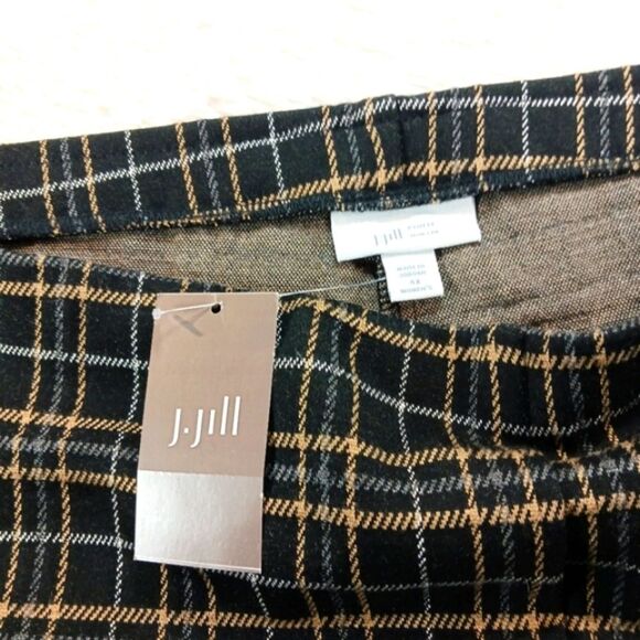 J. Jill Ponte Slim Leg Black Multi Plaid Pull Up Pants. Rayon/ Viscose 4X. NEW.. - Picture 6 of 14